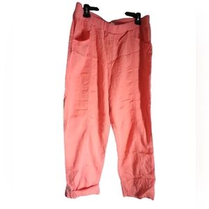 Chico's orange flowy casual comfy pants
